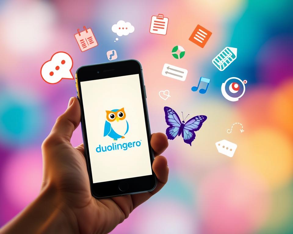 aprendizado de inglês com duolingo e memrise