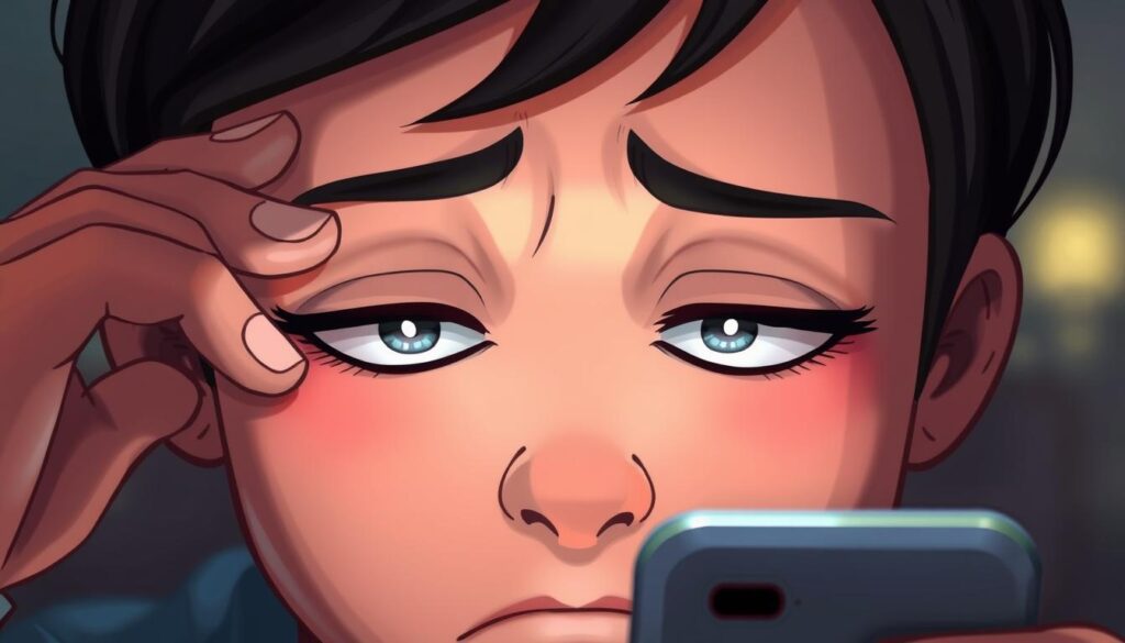 olhos cansados pelo celular olhos cansados pelo celular