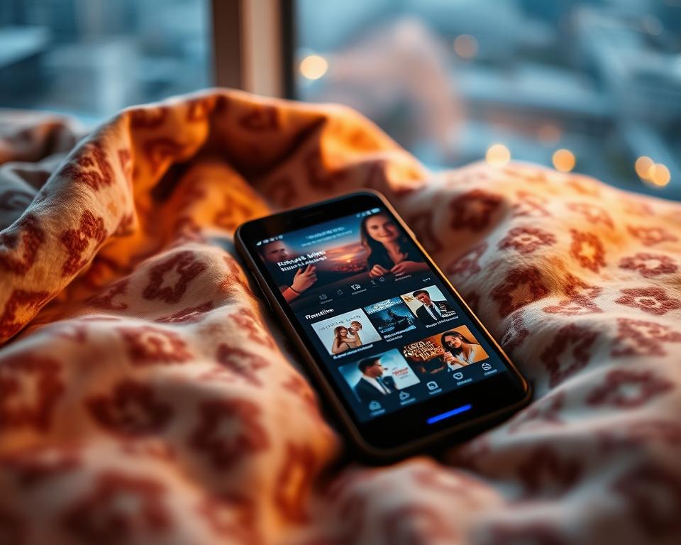 Aplicativos de filmes de romance no smartphone Aplicativos de filmes de romance no smartphone