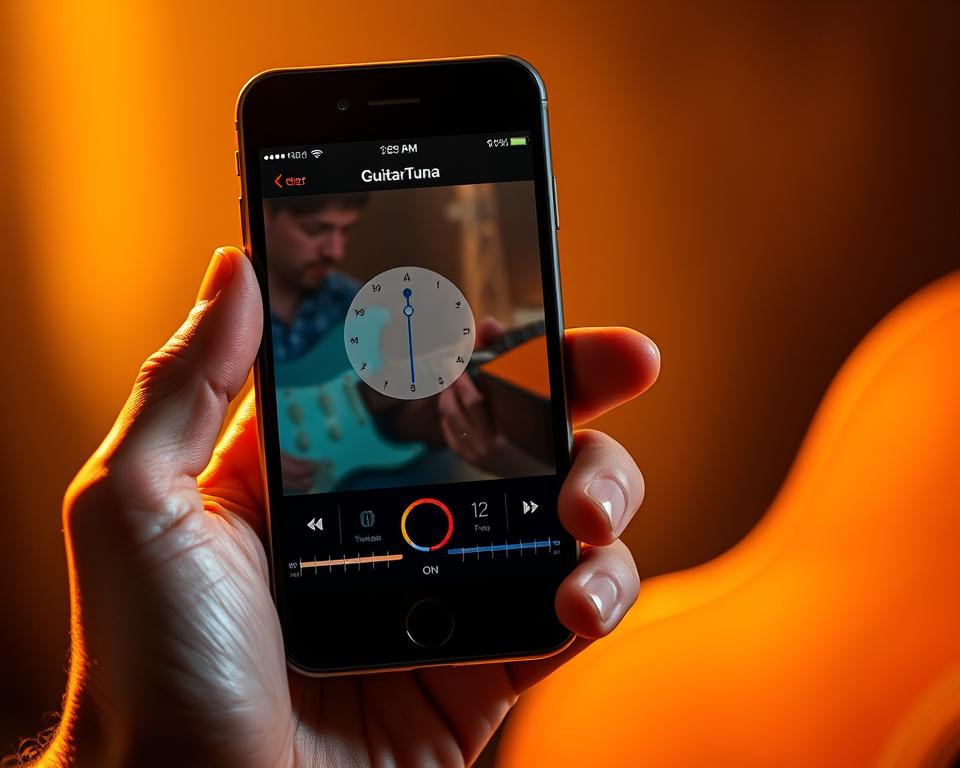 aplicativo-guitartuna para afinar violão