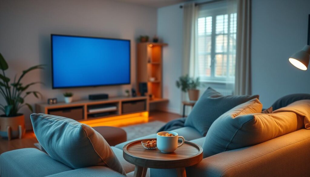 conforto para assistir filmes