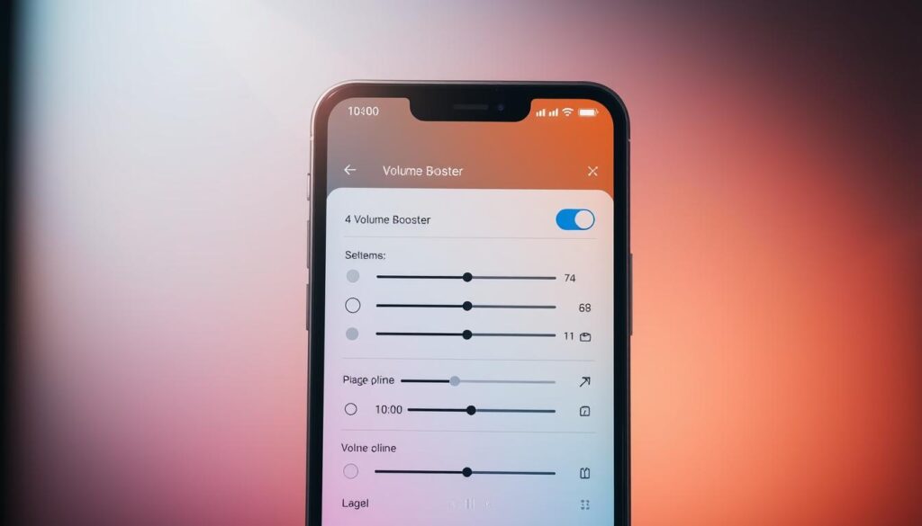 Configuração do aplicativo Volume Booster Configuração do aplicativo Volume Booster