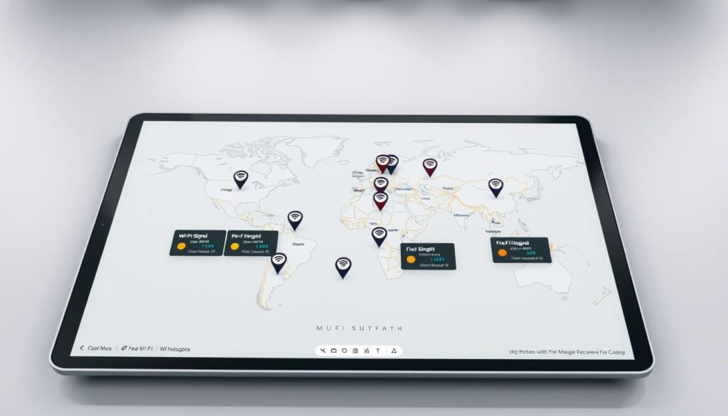 Mapa de hotspots Wi-Fi gratuitos