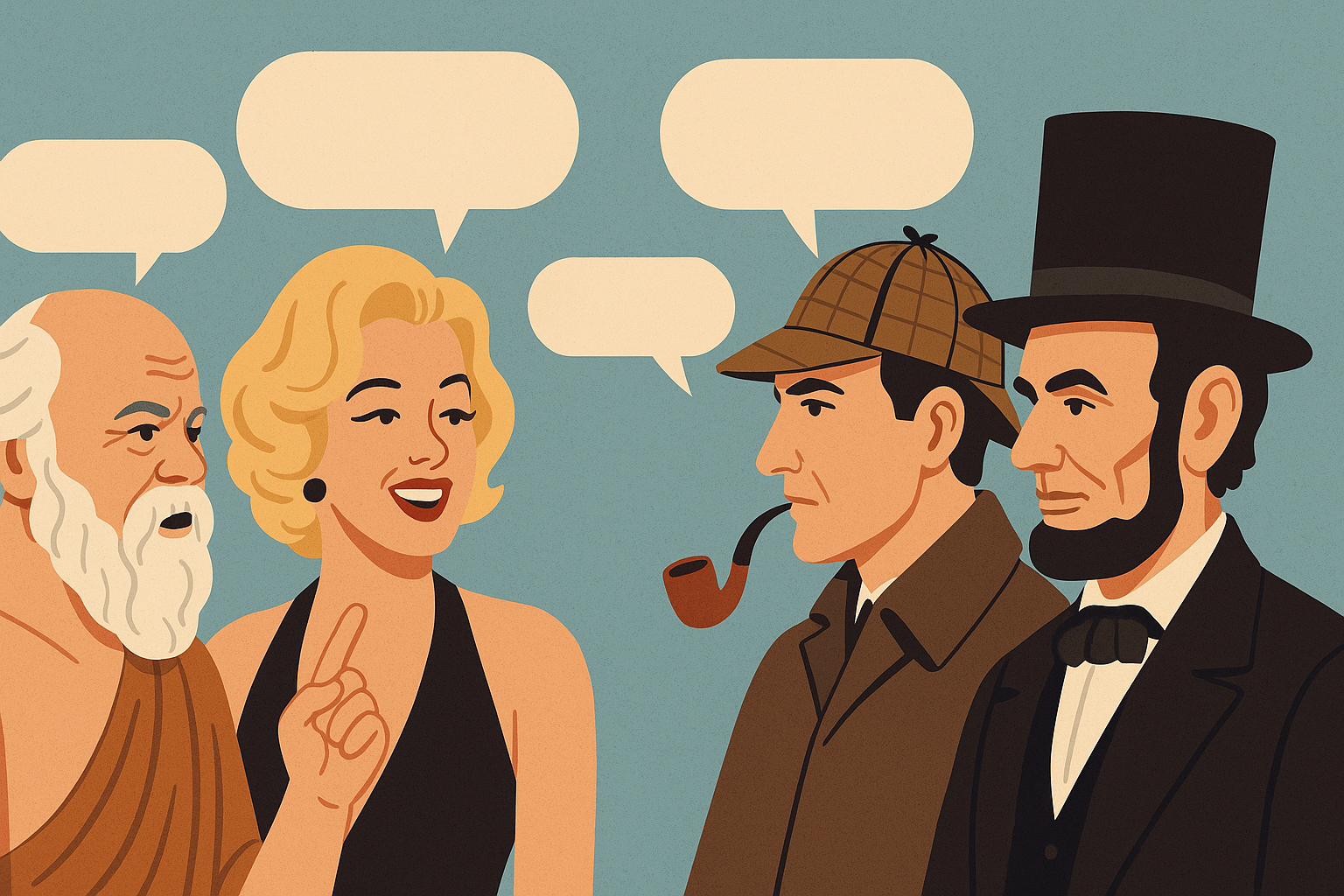 Converse Com Personagens Famosos e Descubra Suas Histórias