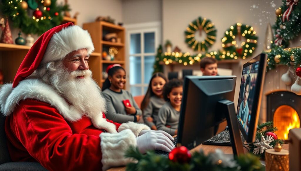 chamadas virtuais com o Papai Noel chamadas virtuais com o Papai Noel