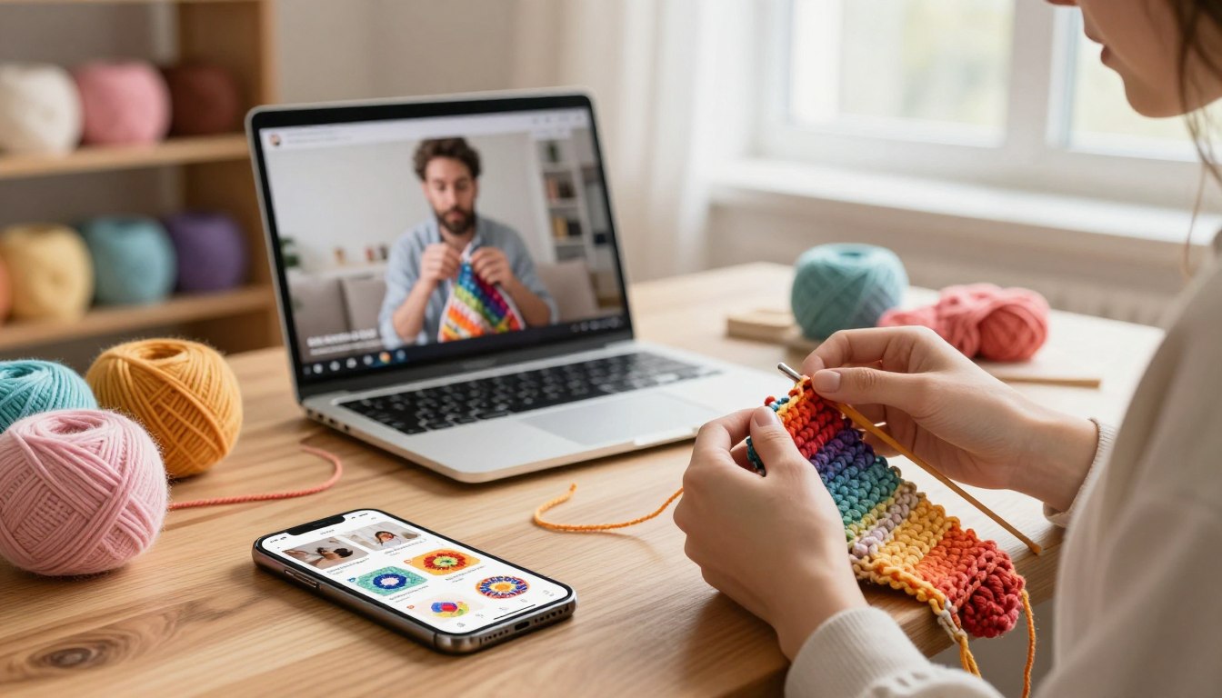 Aplicativos de aprender crochê