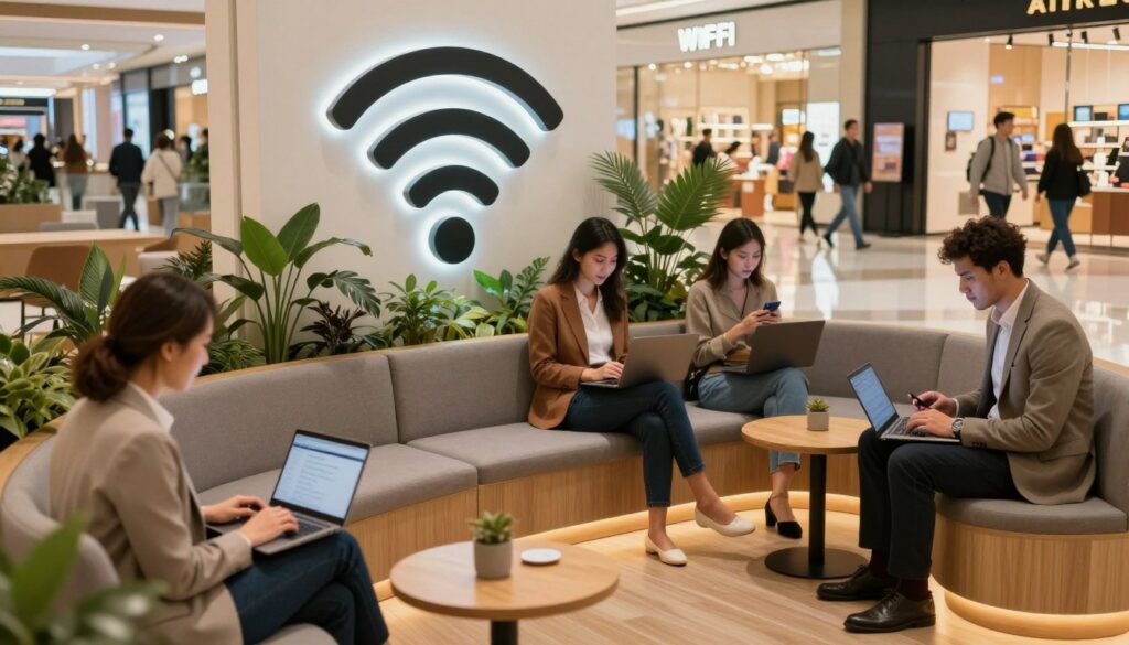 Wi-Fi grátis em shopping centers