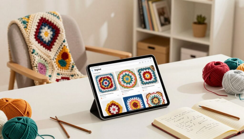Recursos de aplicativos de crochê digital Recursos de aplicativos de crochê digital