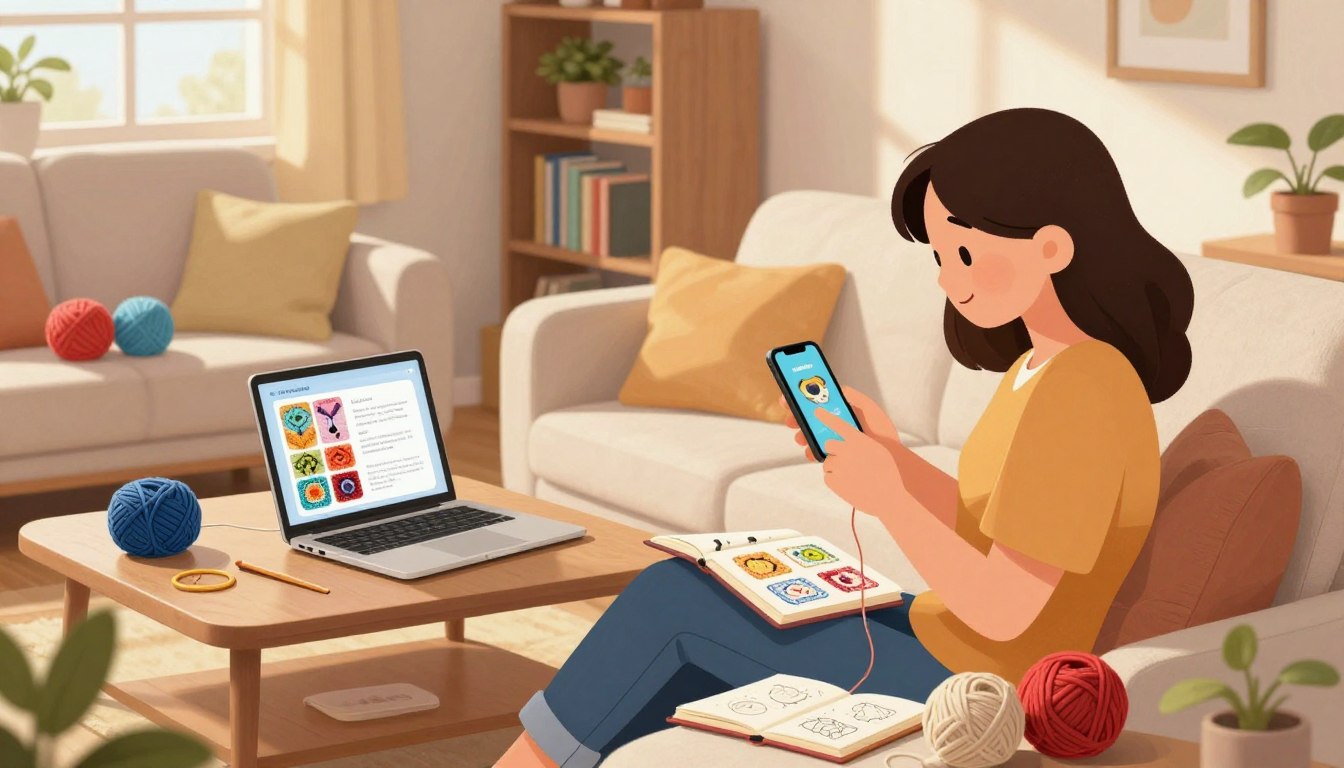 Aprender crochê nunca foi tão fácil com apps gratuitos