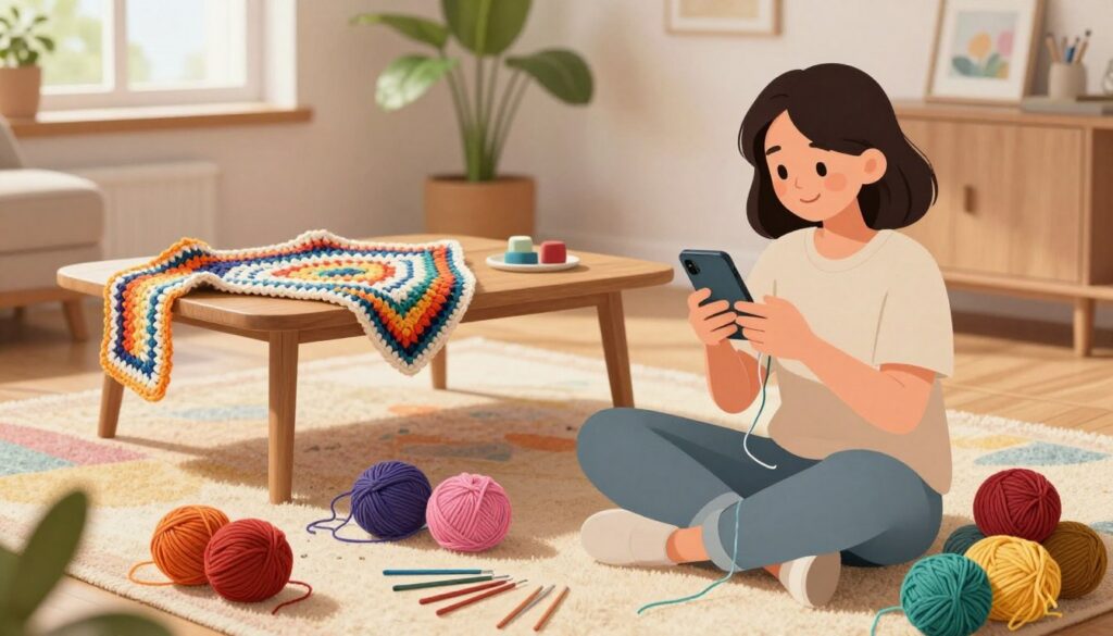 aprender crochê pelo celular