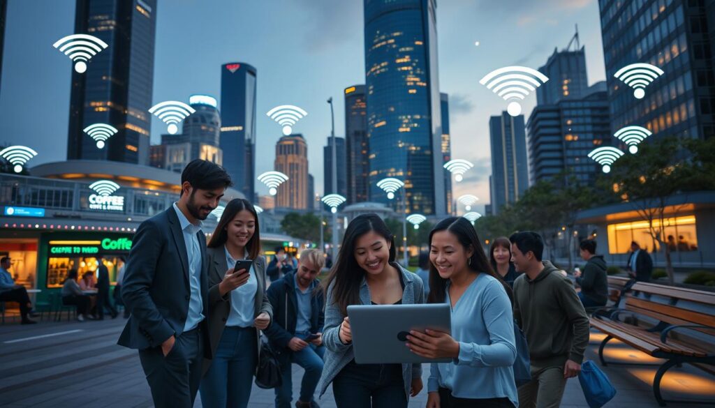 conexão automática a redes wi-fi públicas