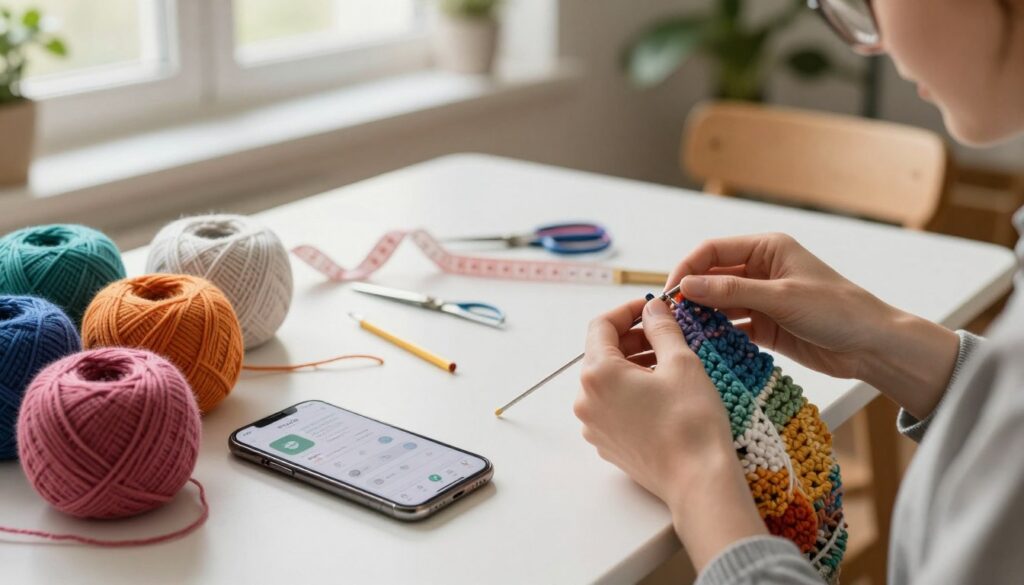 crochê via celular