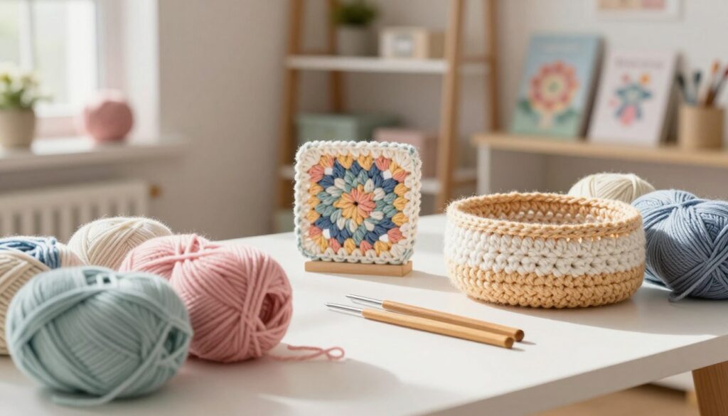 projetos de crochê simples para iniciantes