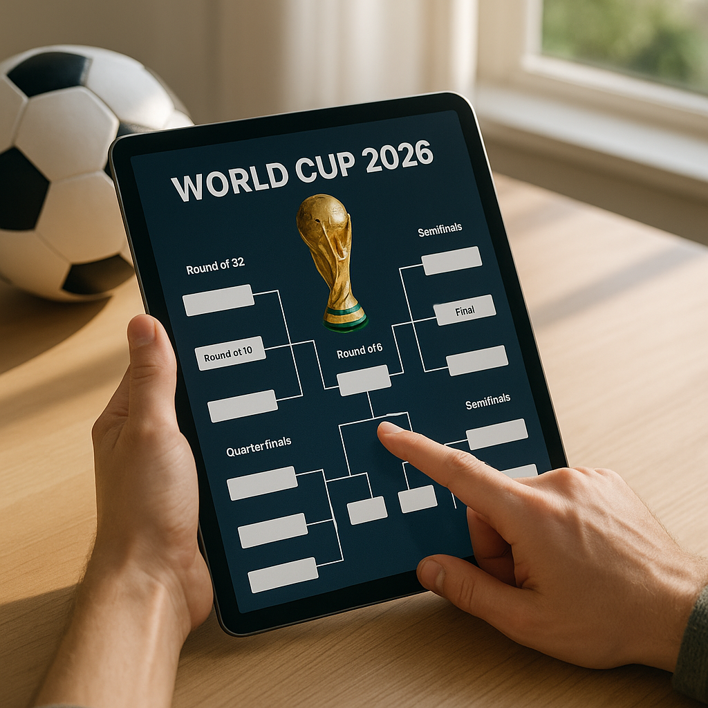 Monte o chaveamento da Copa 2026 com este app