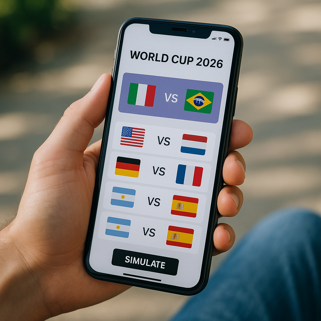 App para testar confrontos da Copa do Mundo 2026