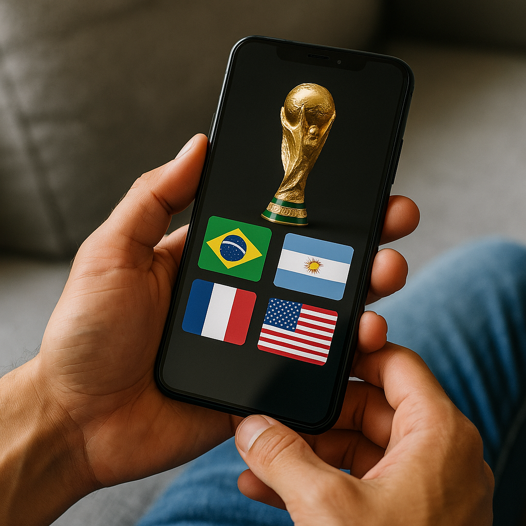 Descubra quem pode ganhar a Copa 2026 no app
