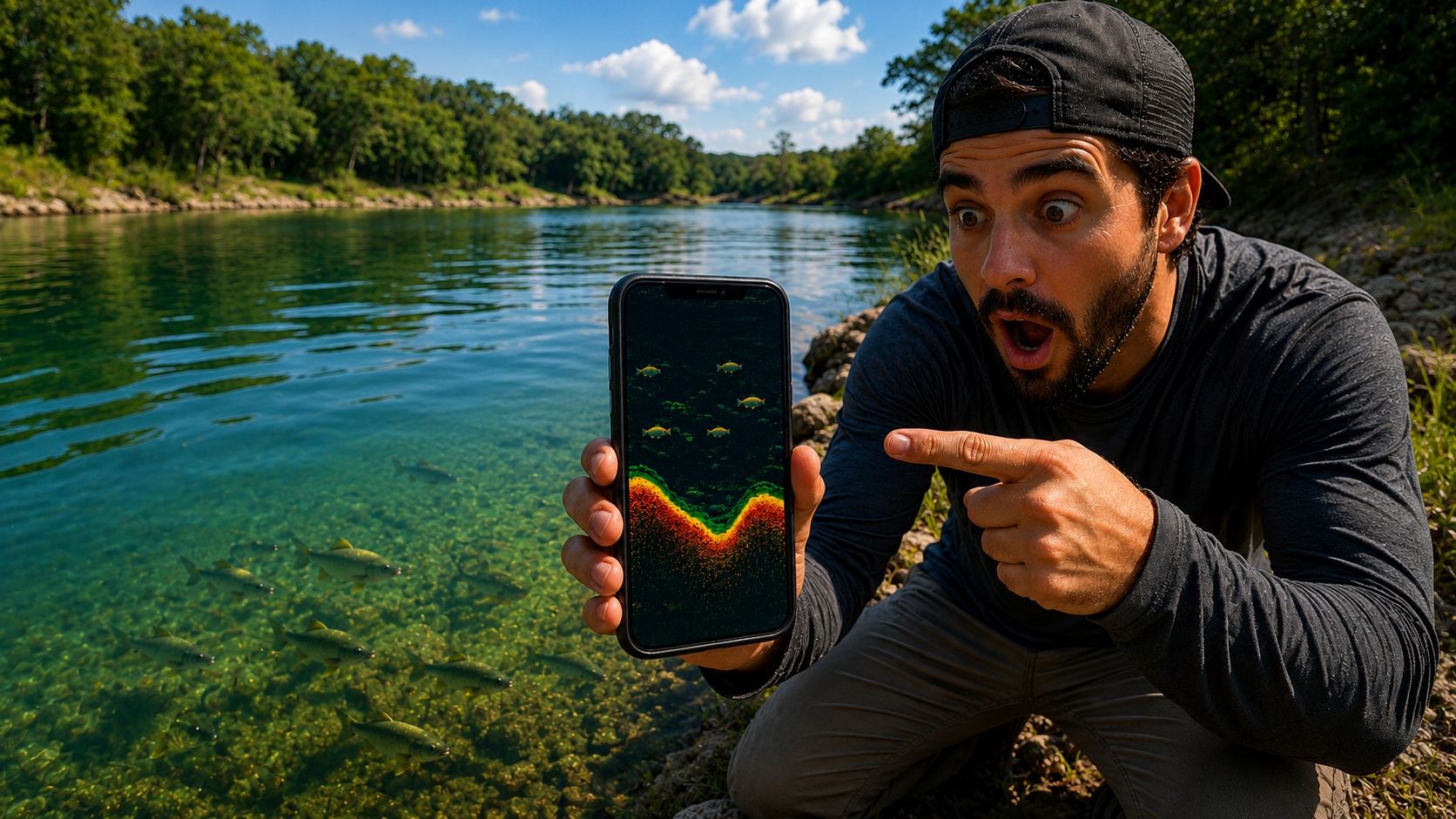 Aplicativos gratuitos para localizar peixes usando sonar no celular